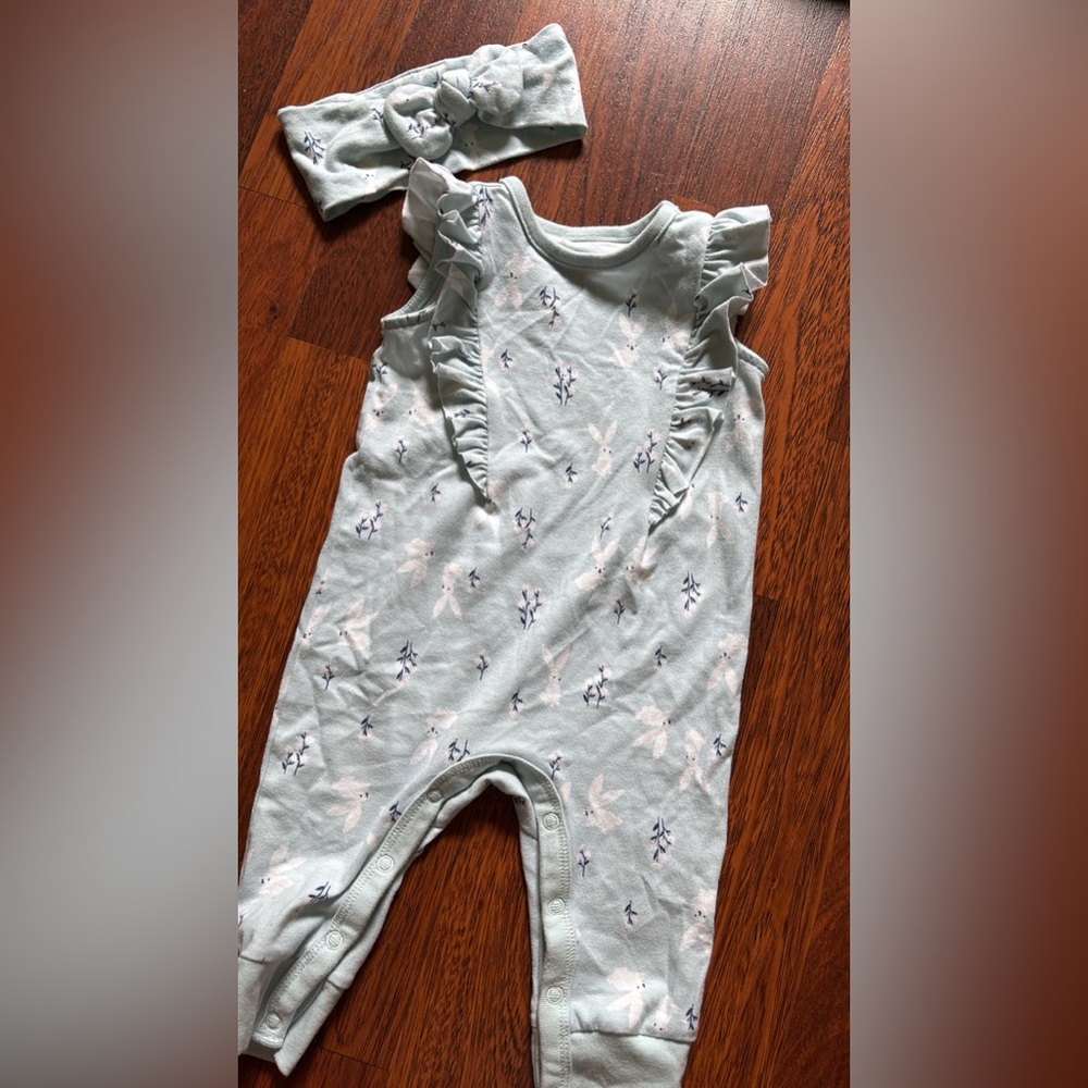 Cat & Jack bunny pant romper • 3-6mo